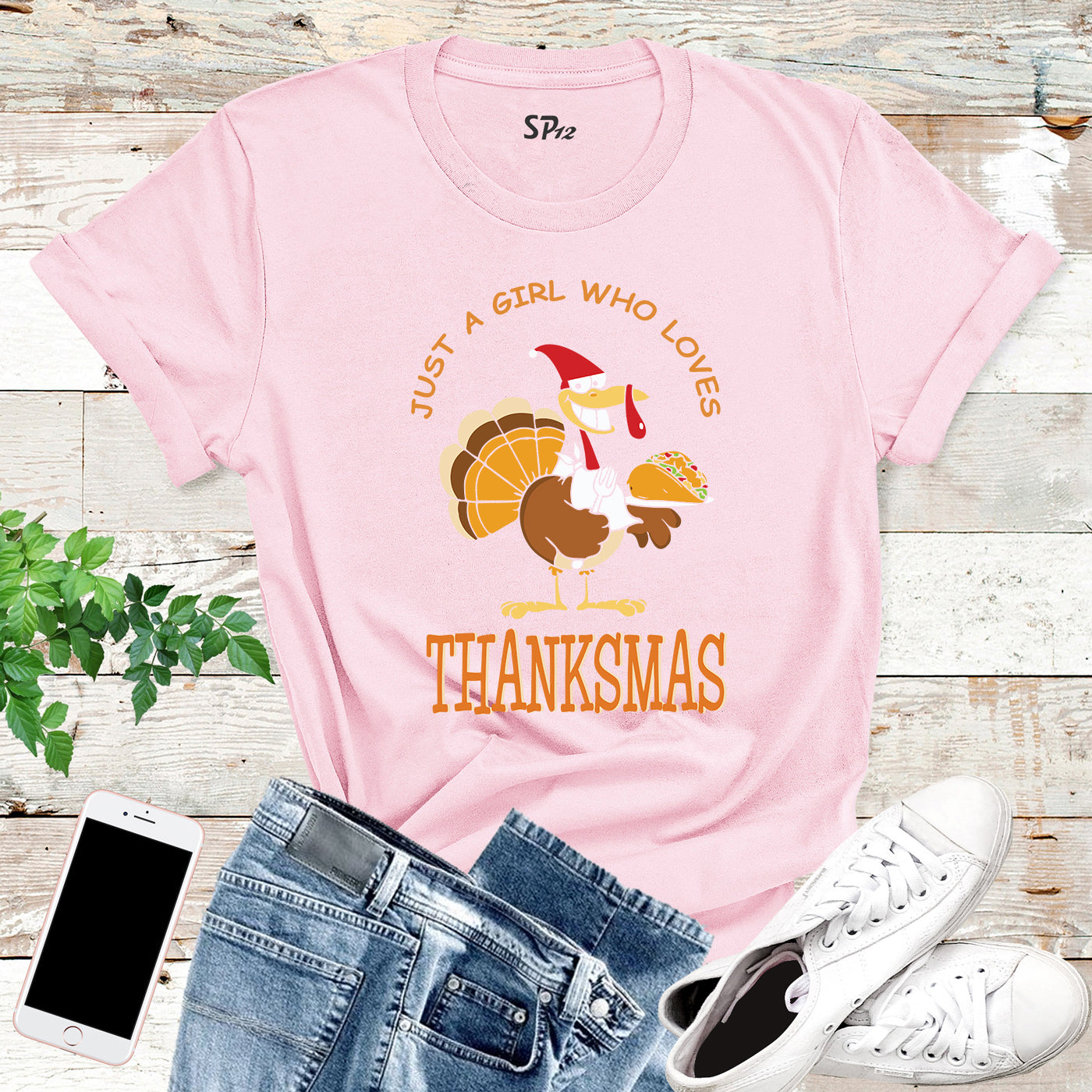 Just a Girl Who Loves Thankmas T Shirt