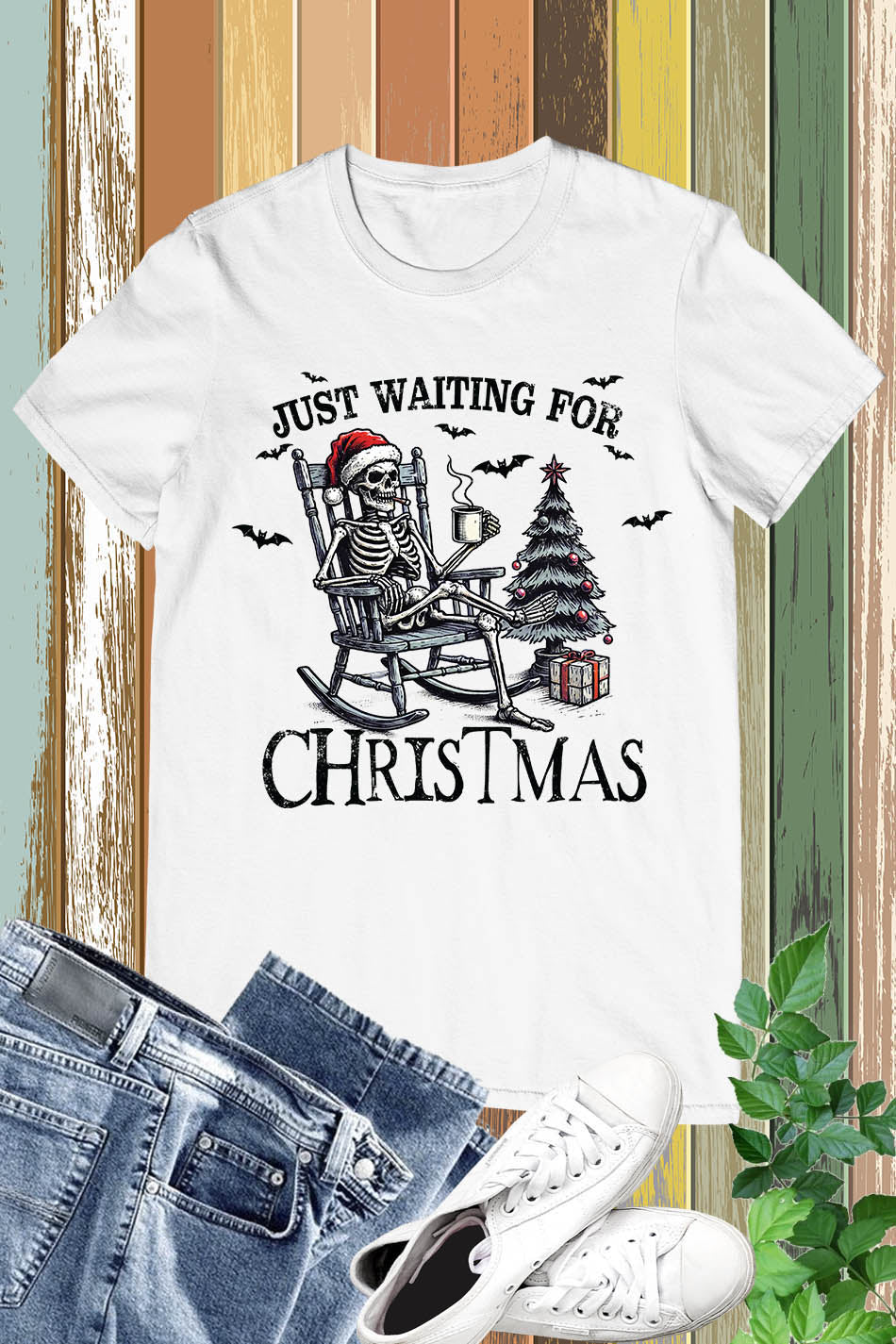 Halloween Skeleton Waiting for Christmas Shirt