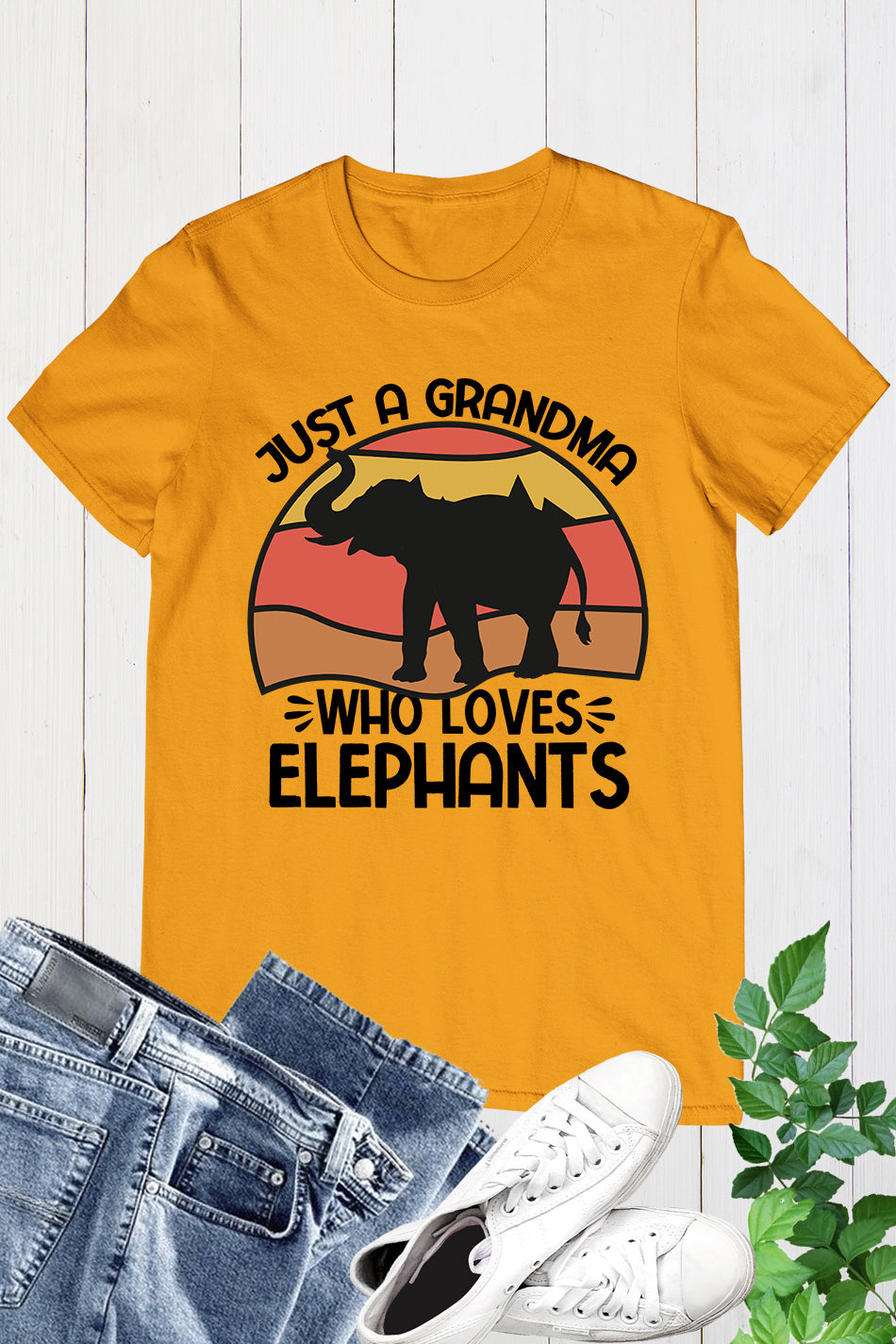 Just a Grandma Who Loves Elephants Shirt