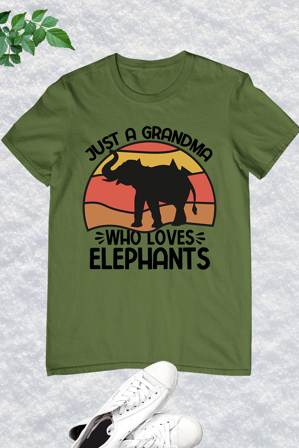 Just a Grandma Who Loves Elephants Shirt