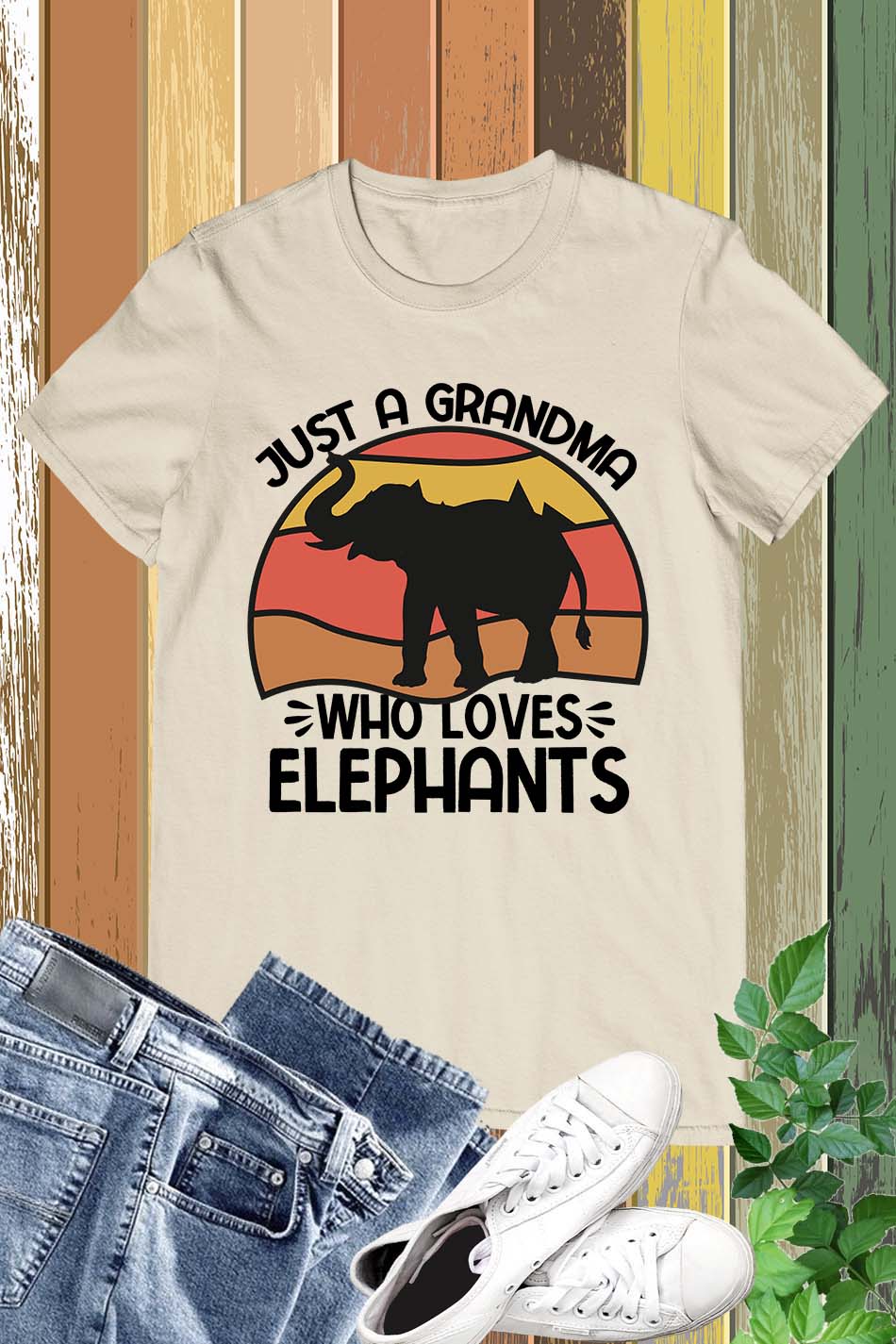 Just a Grandma Who Loves Elephants Shirt