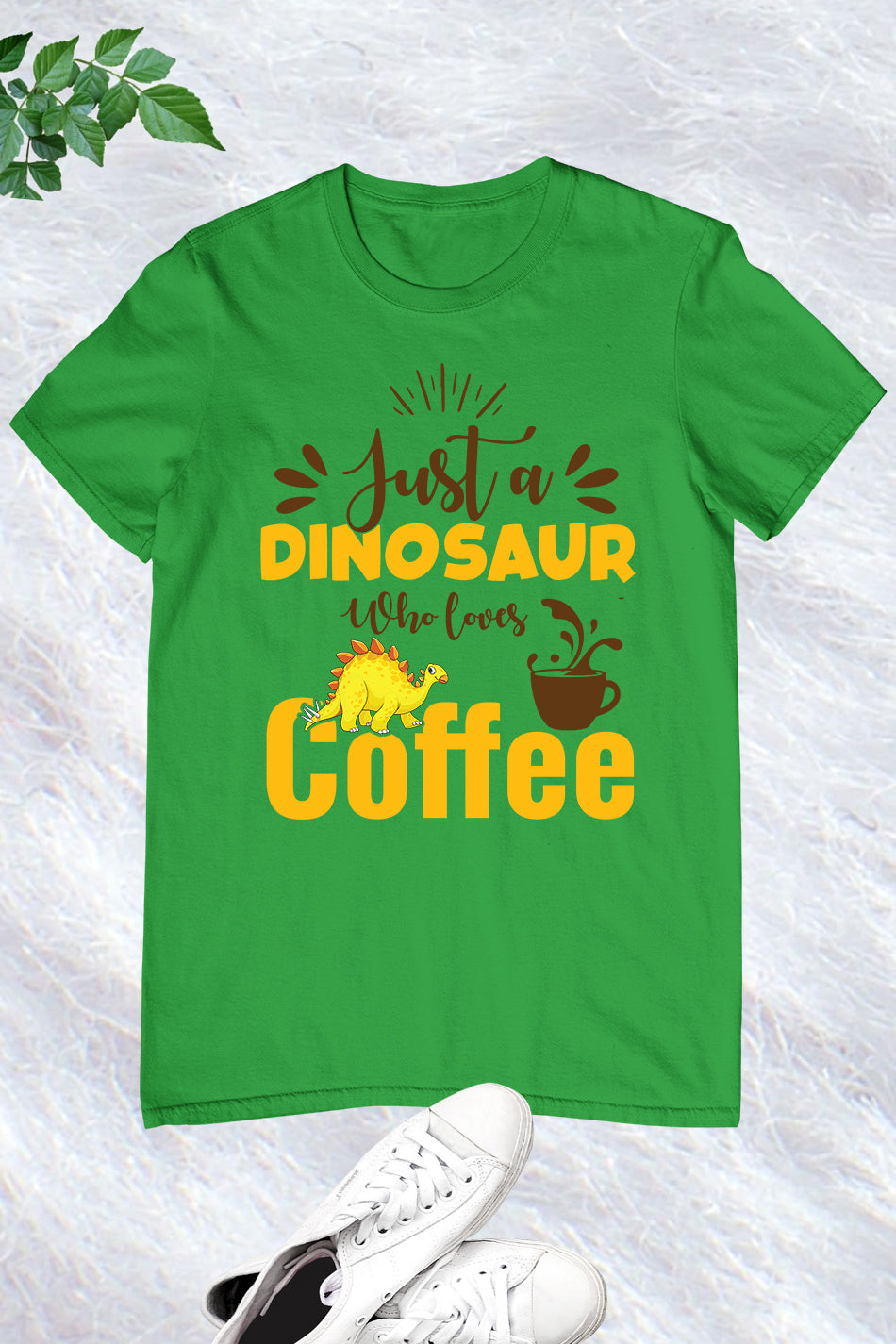 Just a Dinosaur Who Loves Coffee T Shirt