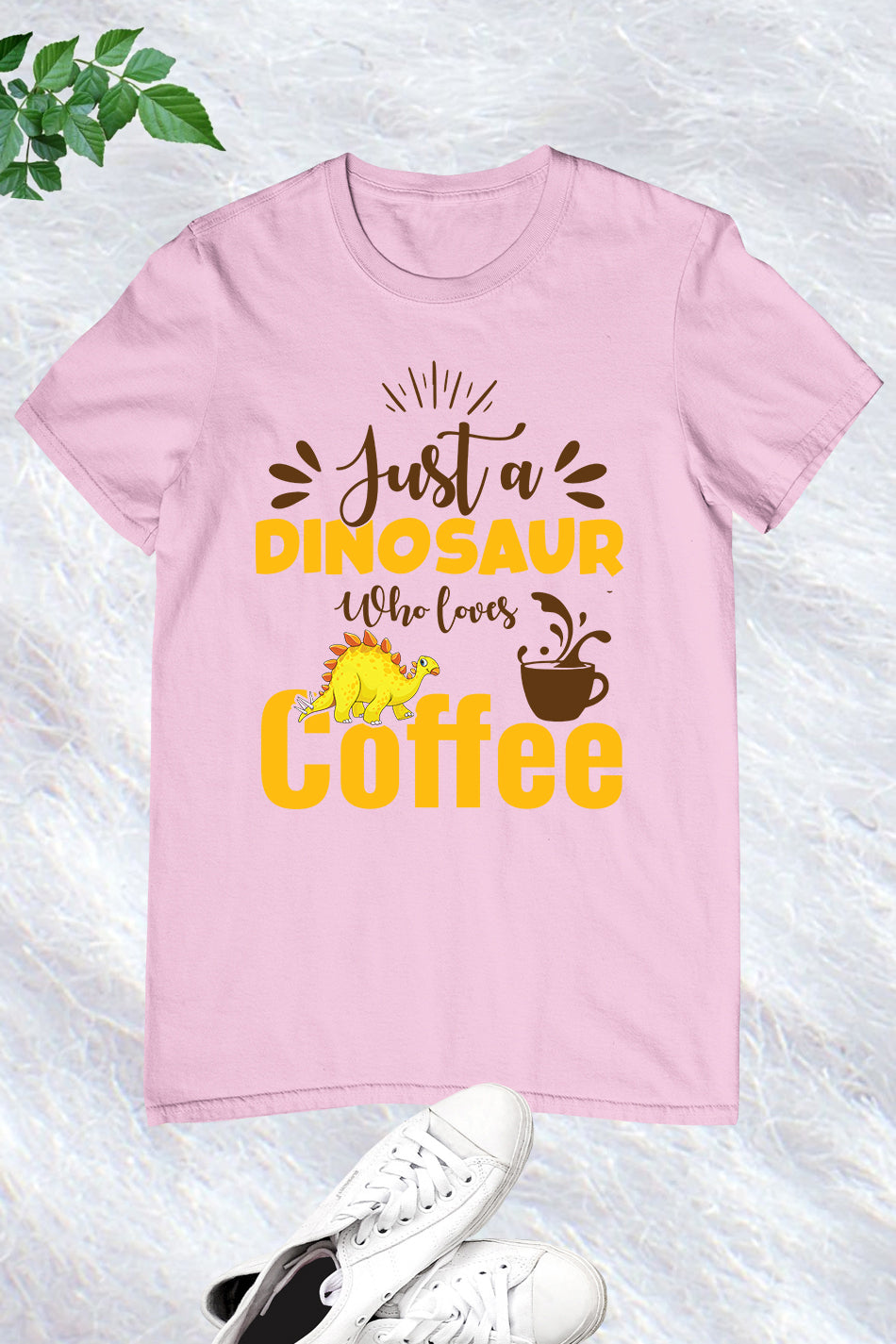 Just a Dinosaur Who Loves Coffee T Shirt