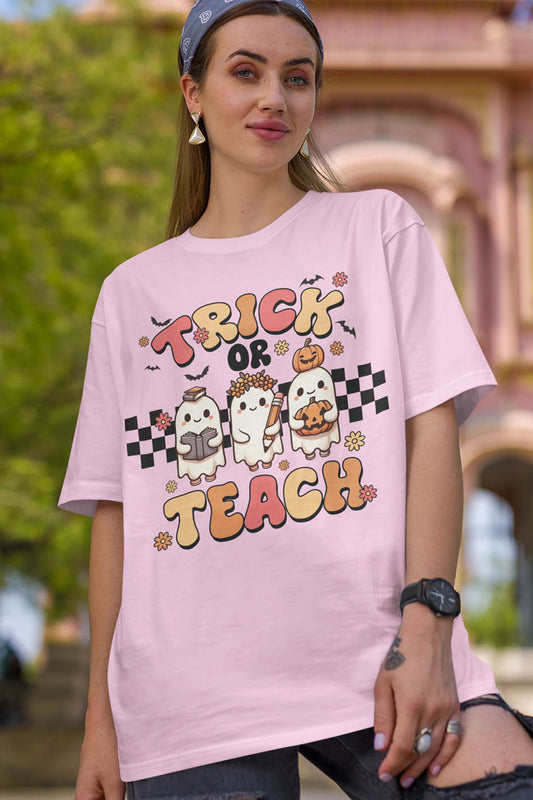 Trick or Teach Retro Halloween Shirt