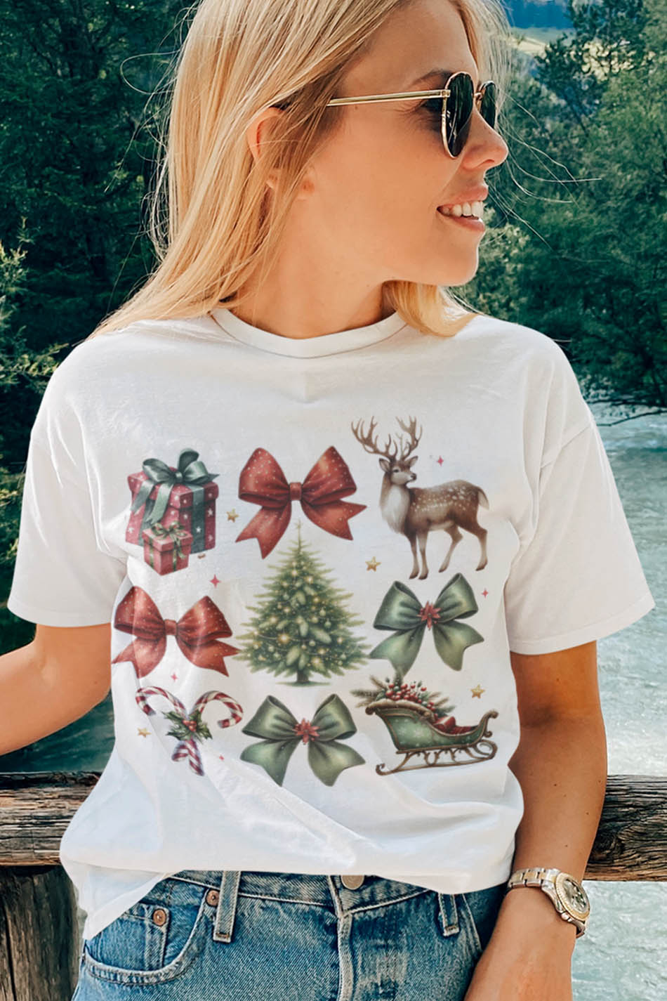 Christmas Coquette Bow Shirt