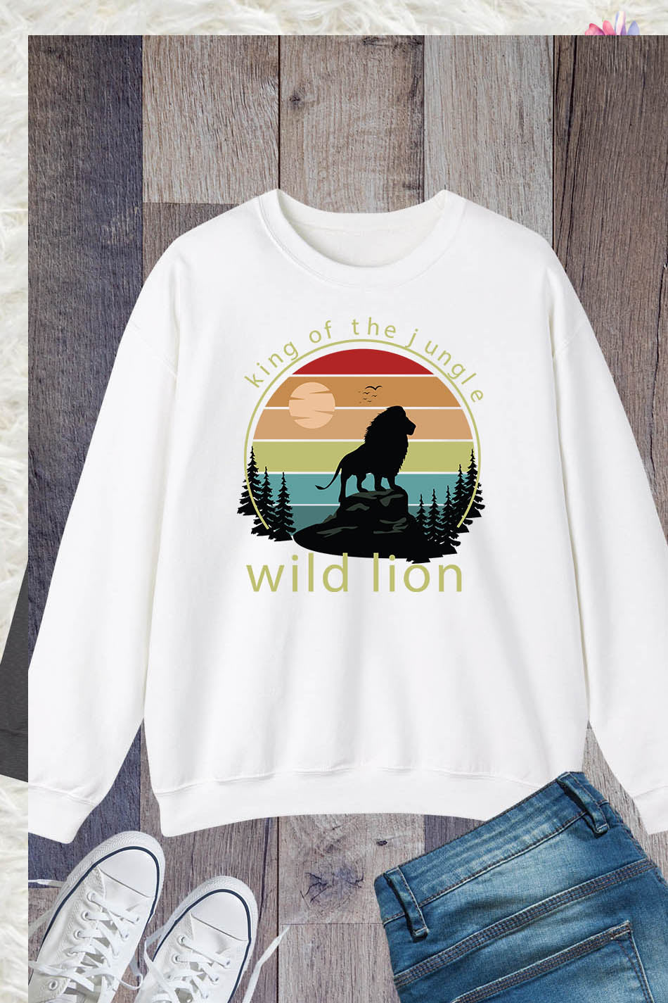 King of The Jungle Wild Lion Sweatshirt