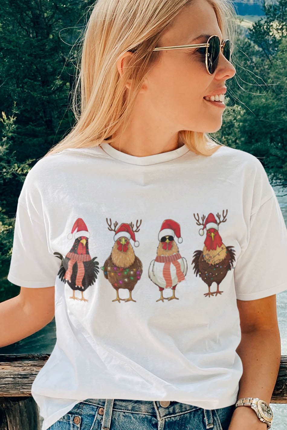 Christmas Chicken Lights Shirt