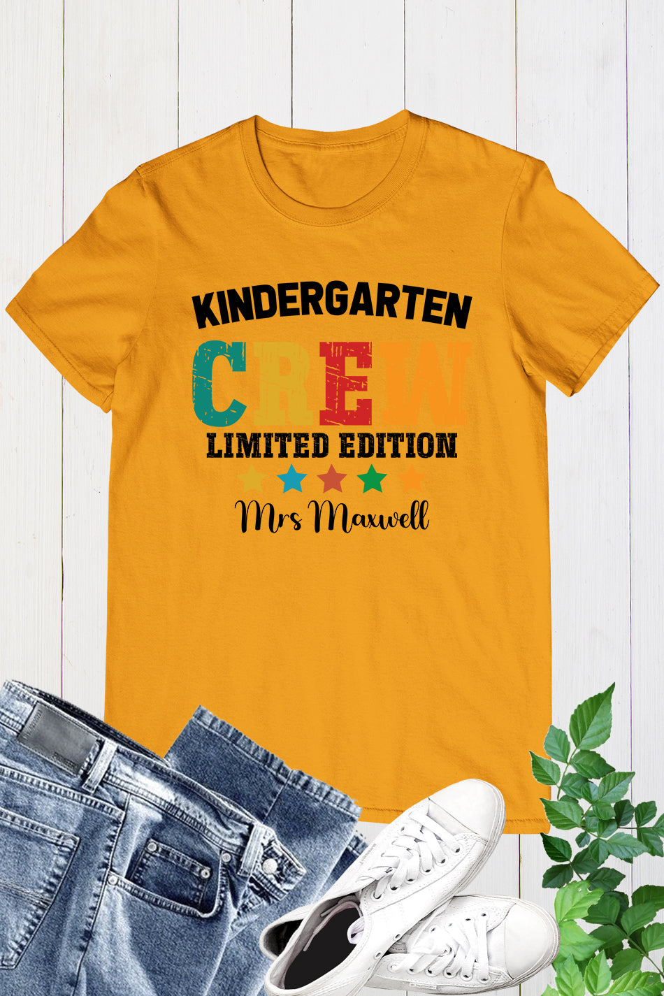 Kindergarten Crew Limited Edition Personalised  Teacher Shirt