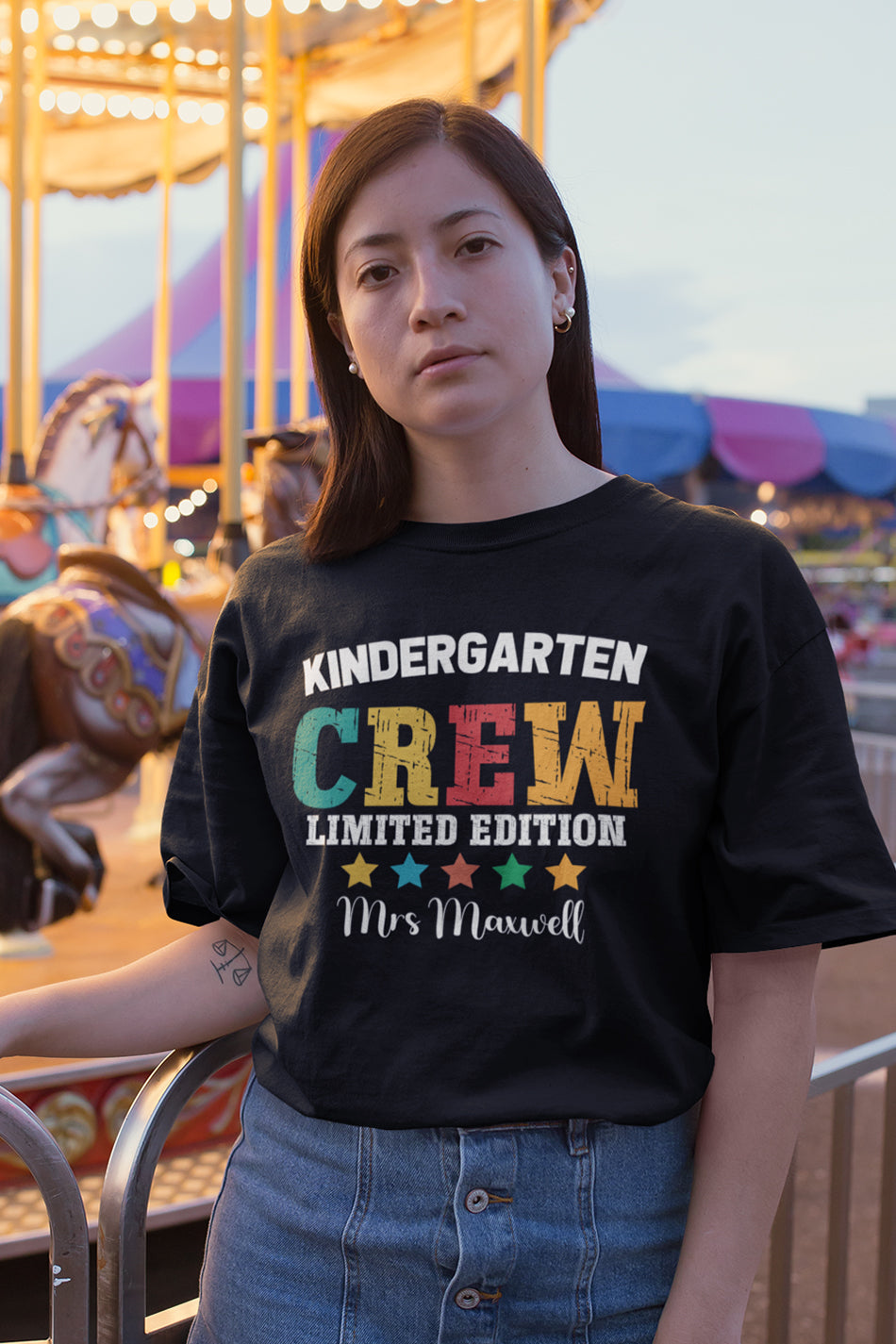 Kindergarten Crew Limited Edition Personalised  Teacher Shirt