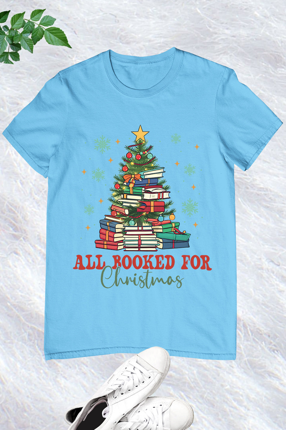 All Booked for Christmas Tree Shirt