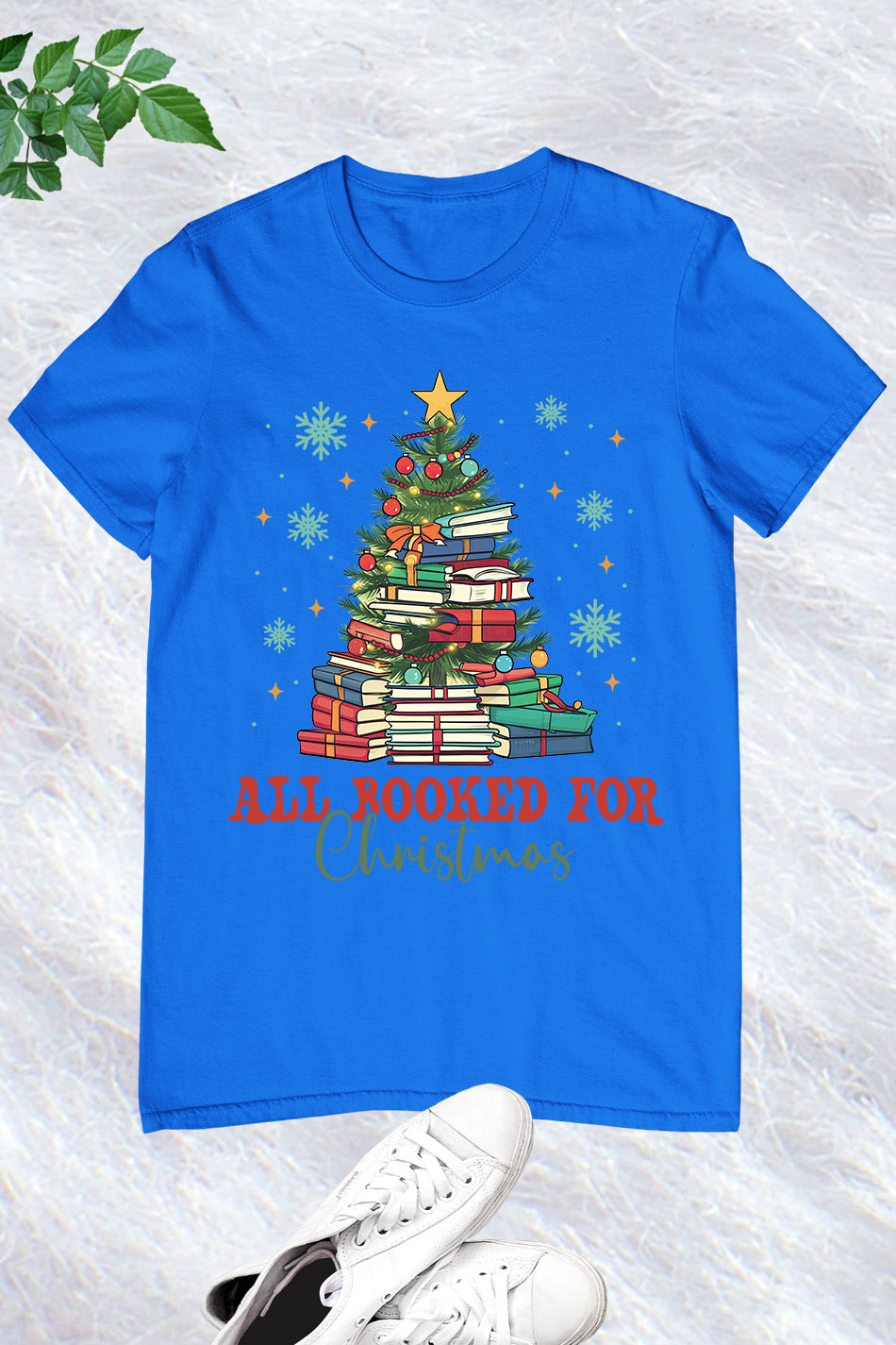 All Booked for Christmas Tree Shirt