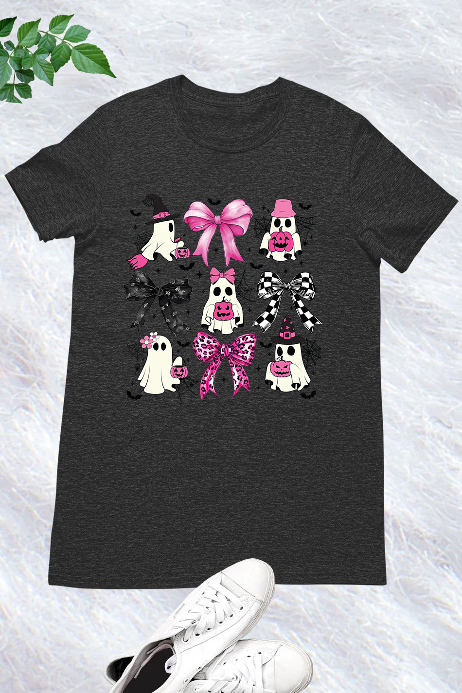 Halloween Pink Ghost Coquette Bow Shirt