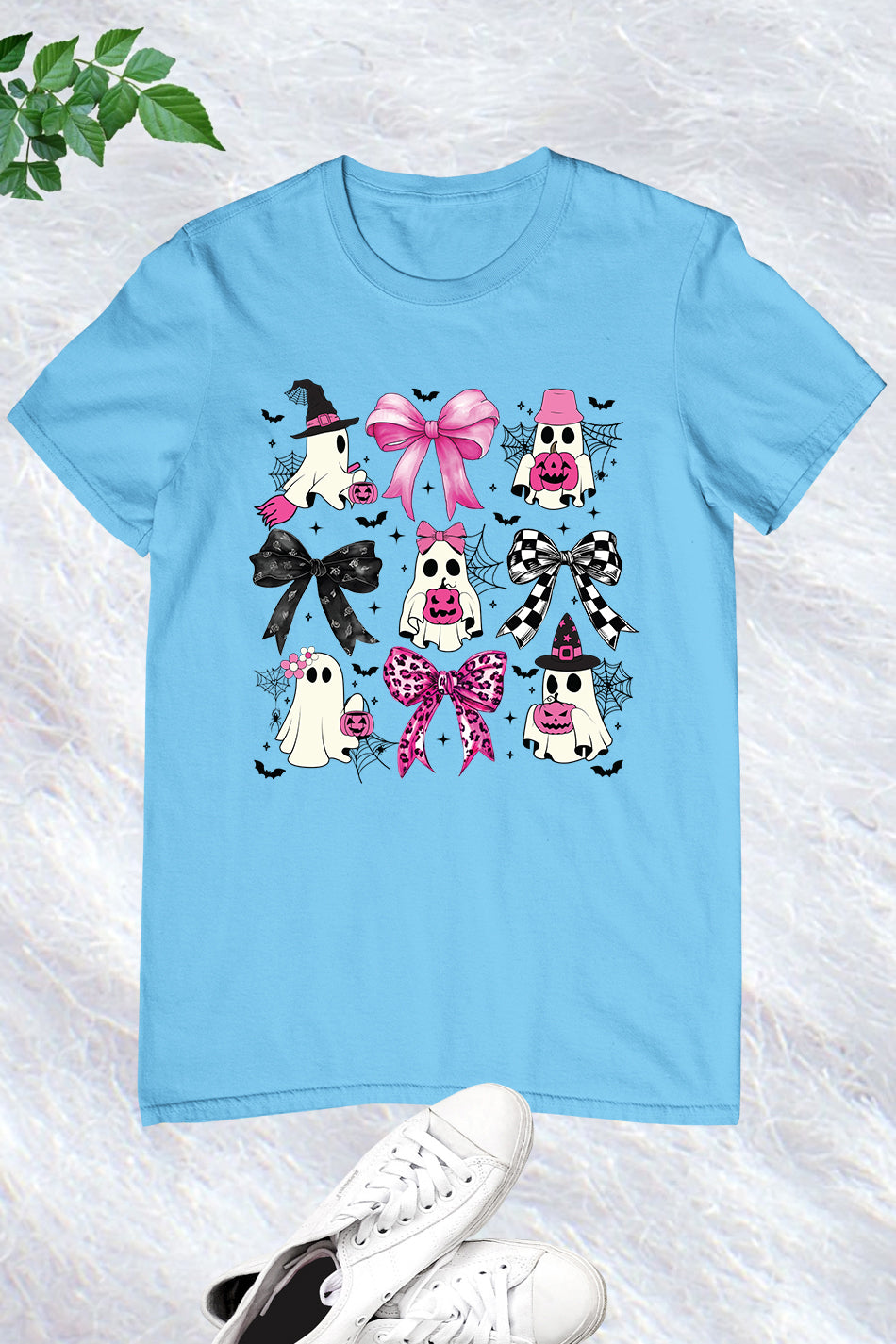 Halloween Pink Ghost Coquette Bow Shirt