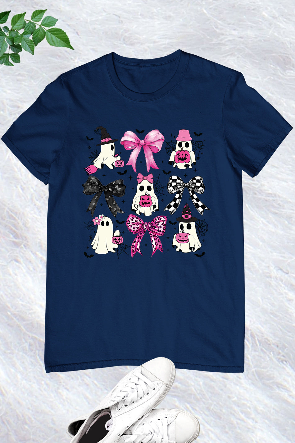 Halloween Pink Ghost Coquette Bow Shirt