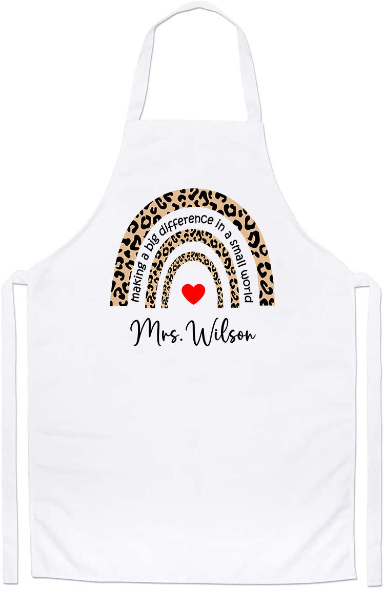 Personalized Inspirational Rainbow Motivational Custom Teacher Appreciation Apron