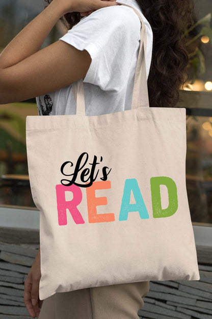 Let's Read Tote Bag