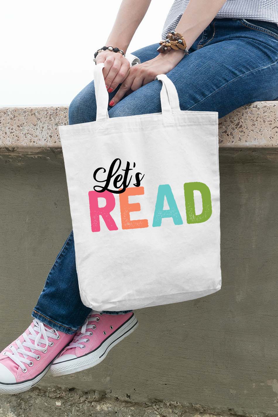 Let's Read Tote Bag