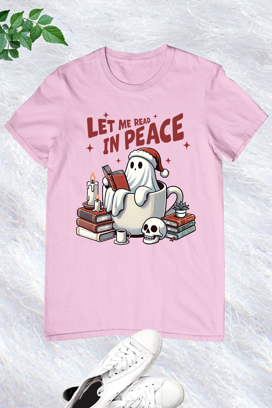 Let Me Read in Peace Halloween Christmas Books Shirt