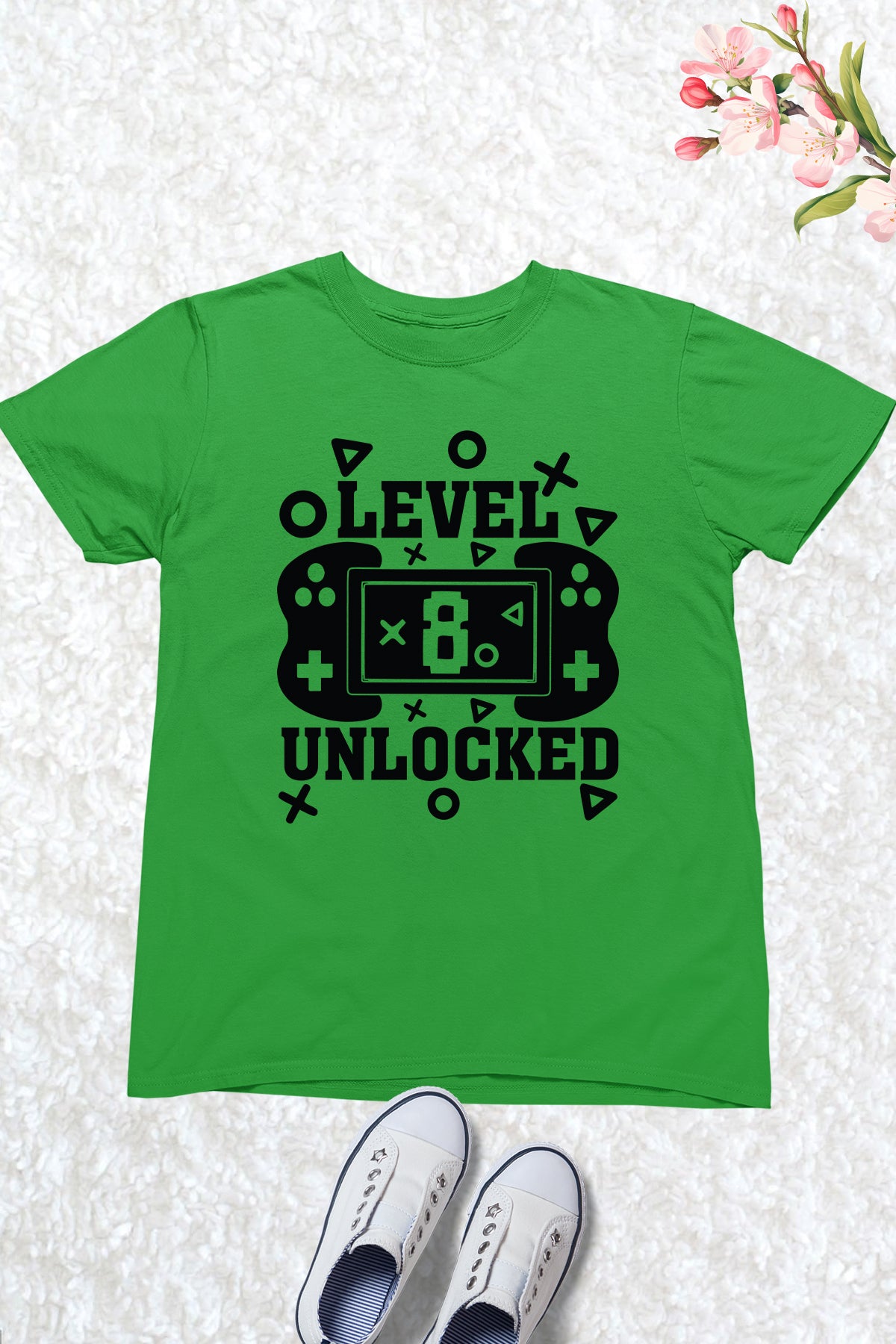 Level Eight Unlocked Gamer Birthday Shirts