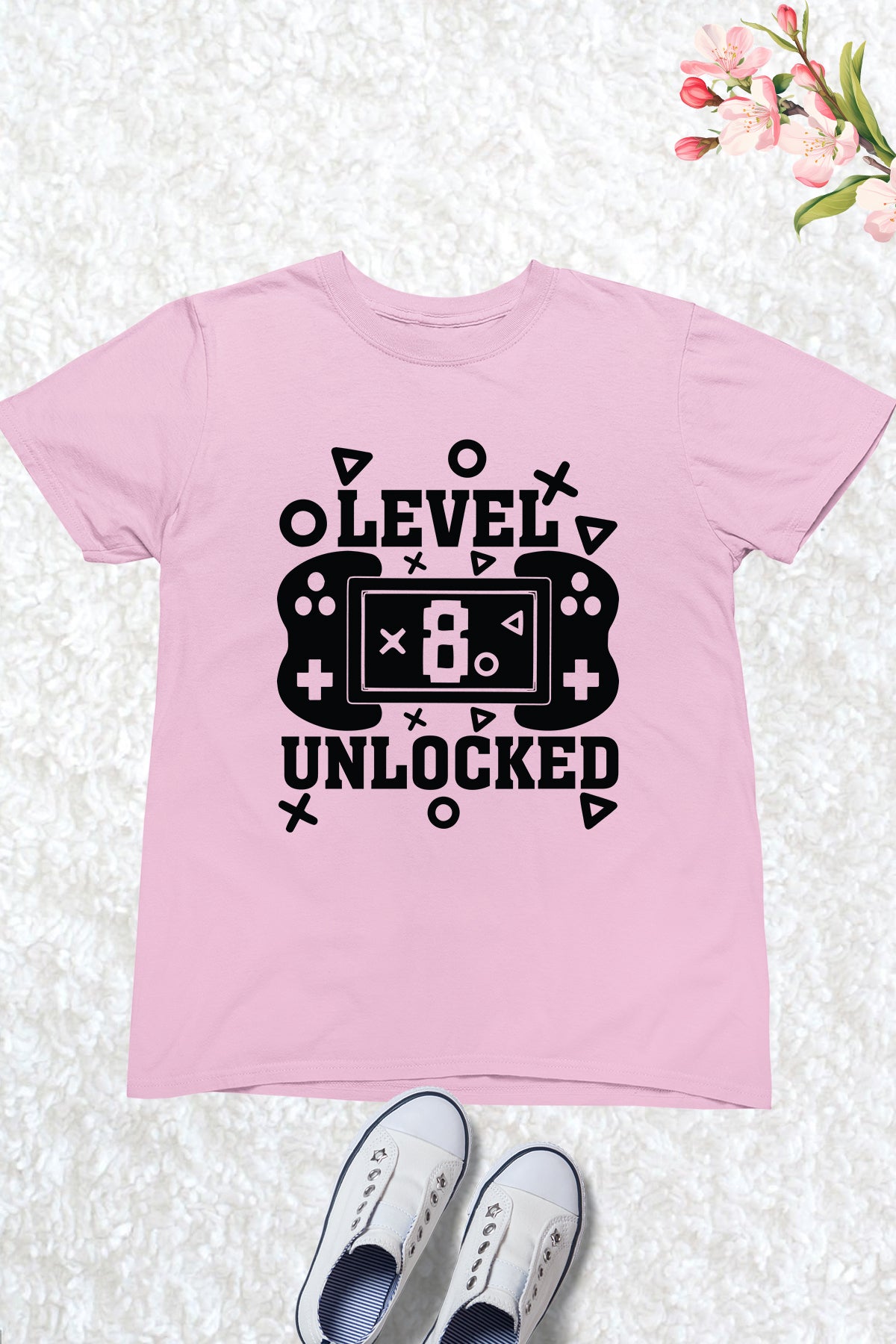 Level Eight Unlocked Gamer Birthday Shirts