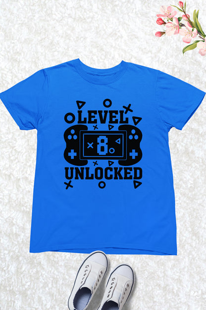 Level Eight Unlocked Gamer Birthday Shirts