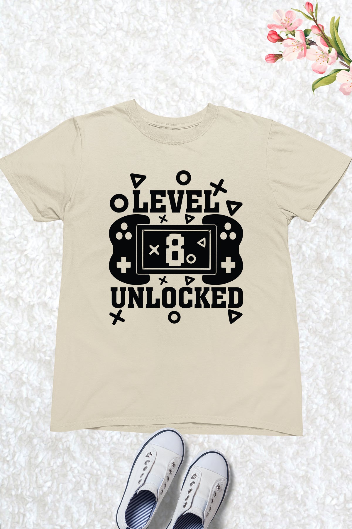 Level Eight Unlocked Gamer Birthday Shirts