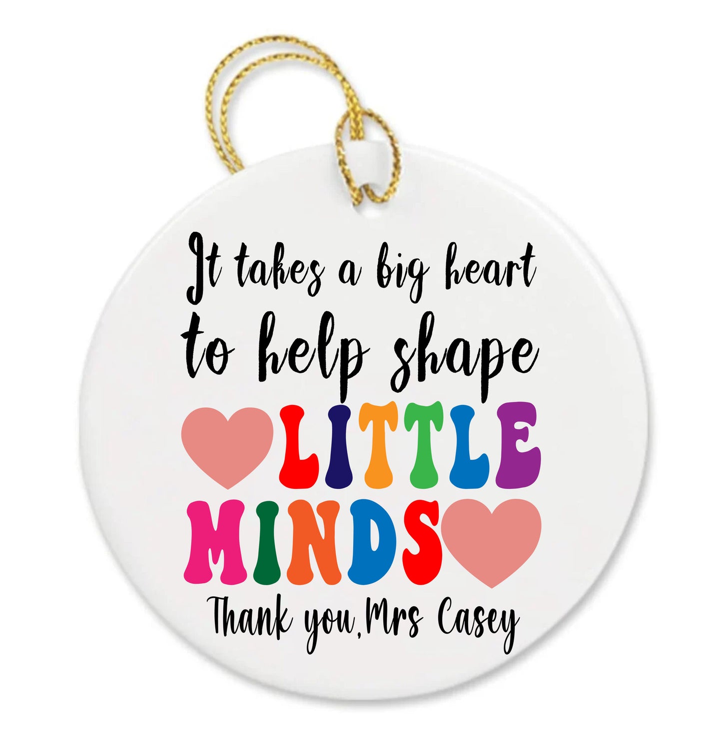 Personalized Inspirational Custom Teacher Appreciation Thank You Gift Ornament