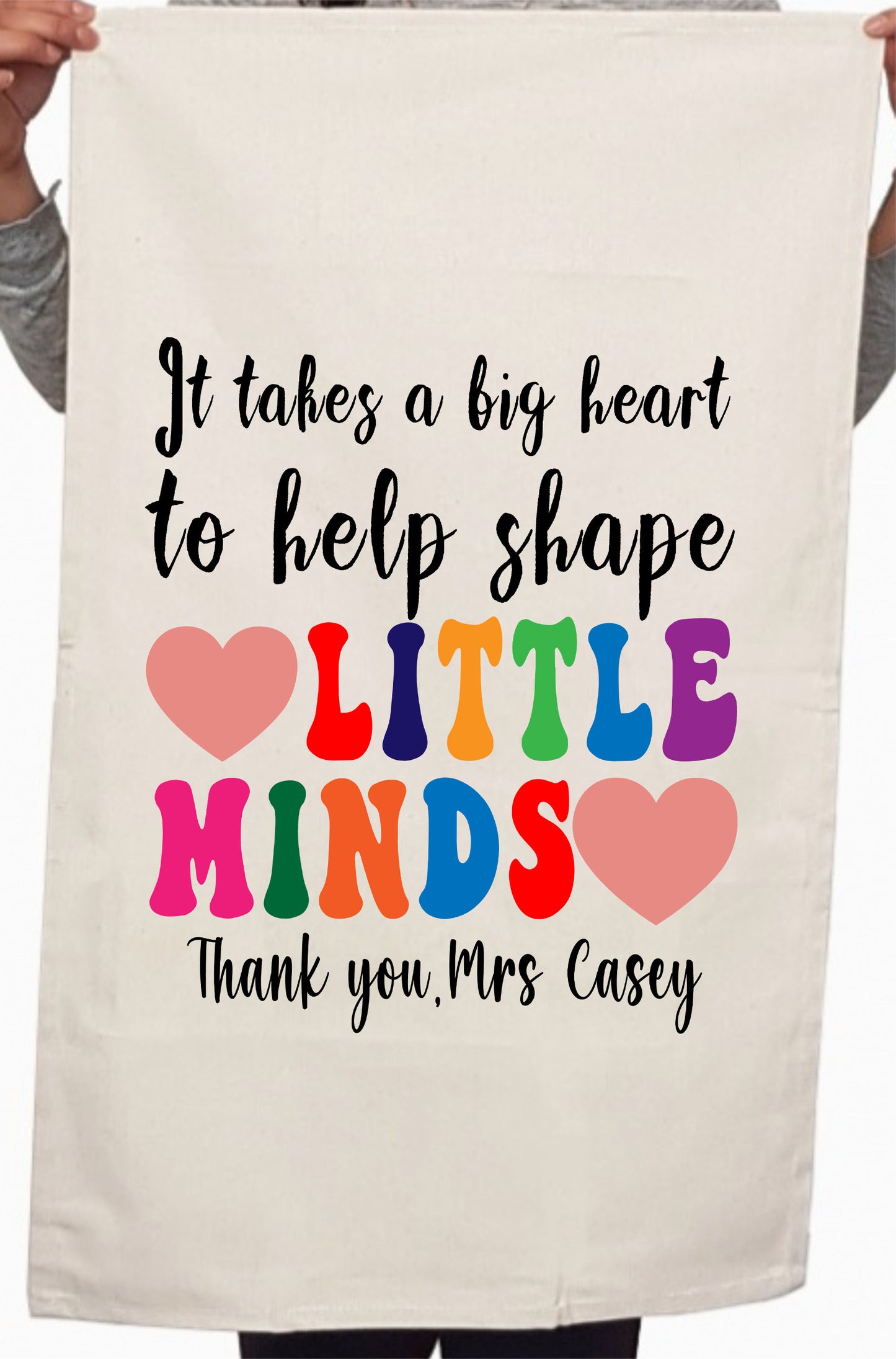 Inspirational Custom Teacher Appreciation Thank You Kitchen Table Tea Towel