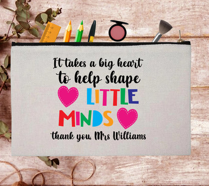 Printable Teacher Appreciation Custom Thank You Pouch Bag Pencil Case