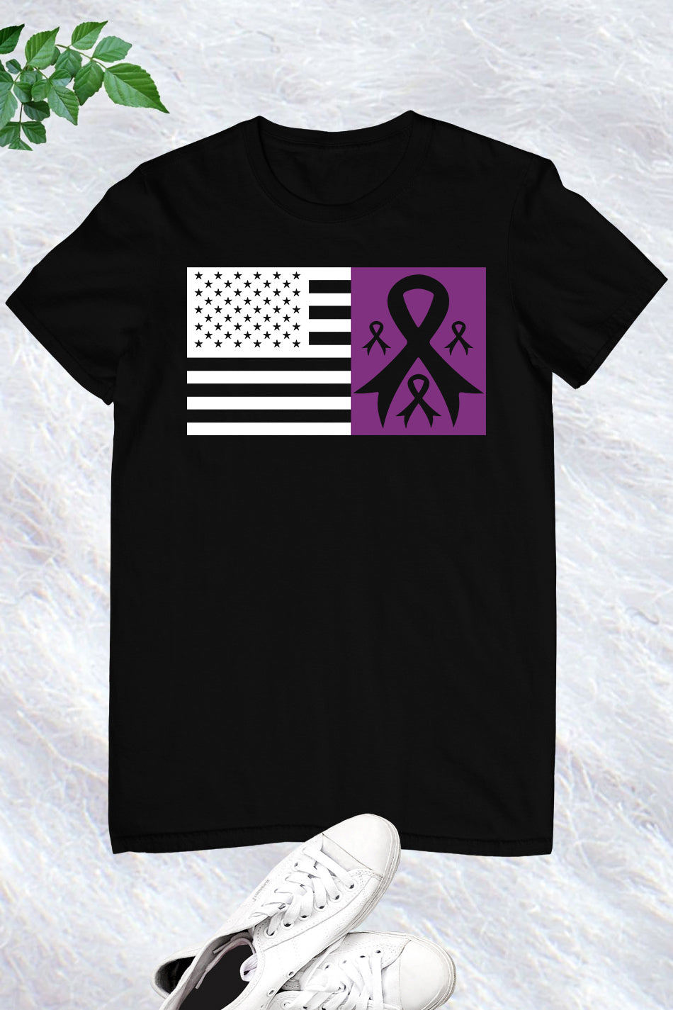 Alzheimer's Awareness American Flag T Shirts