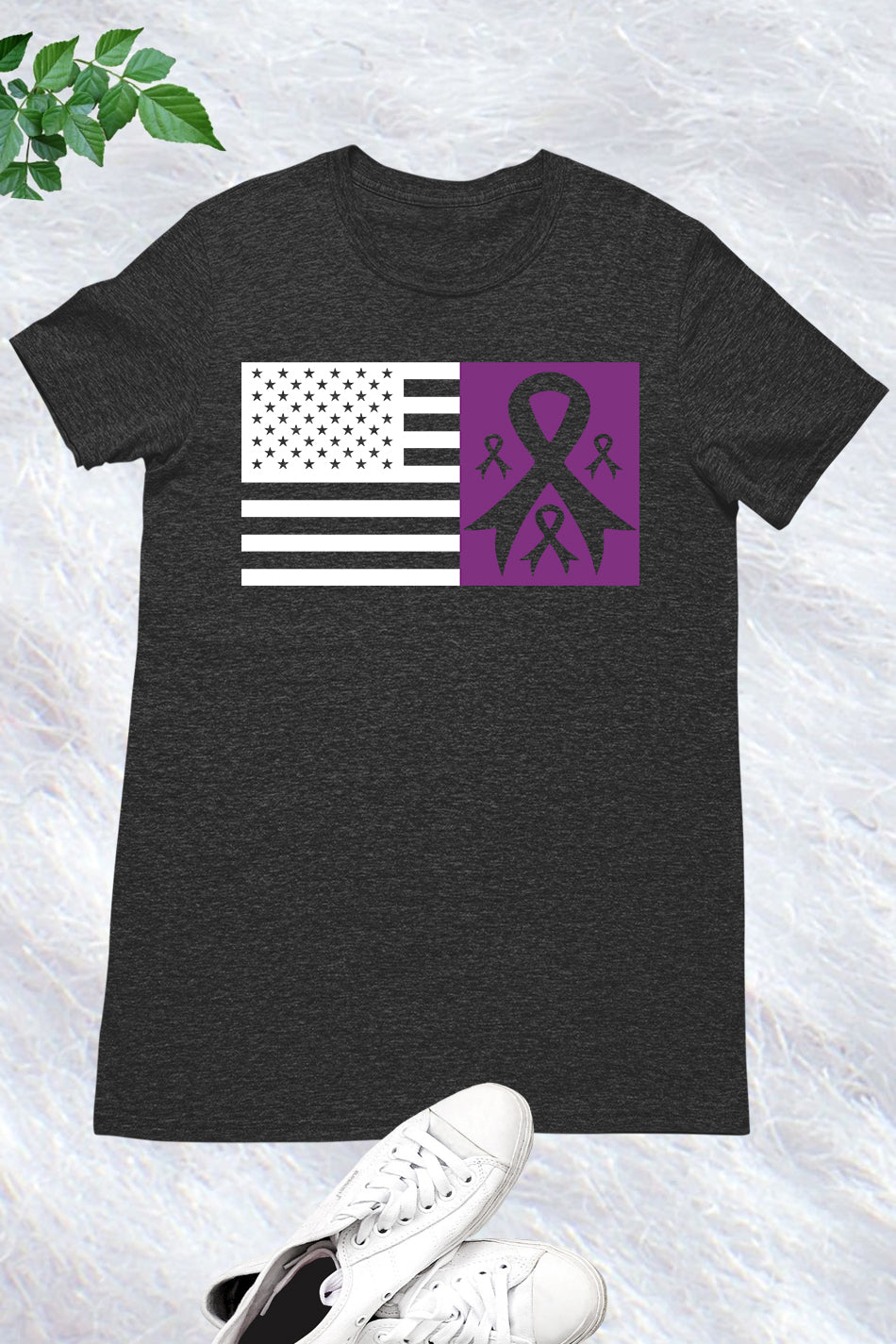 Alzheimer's Awareness American Flag T Shirts