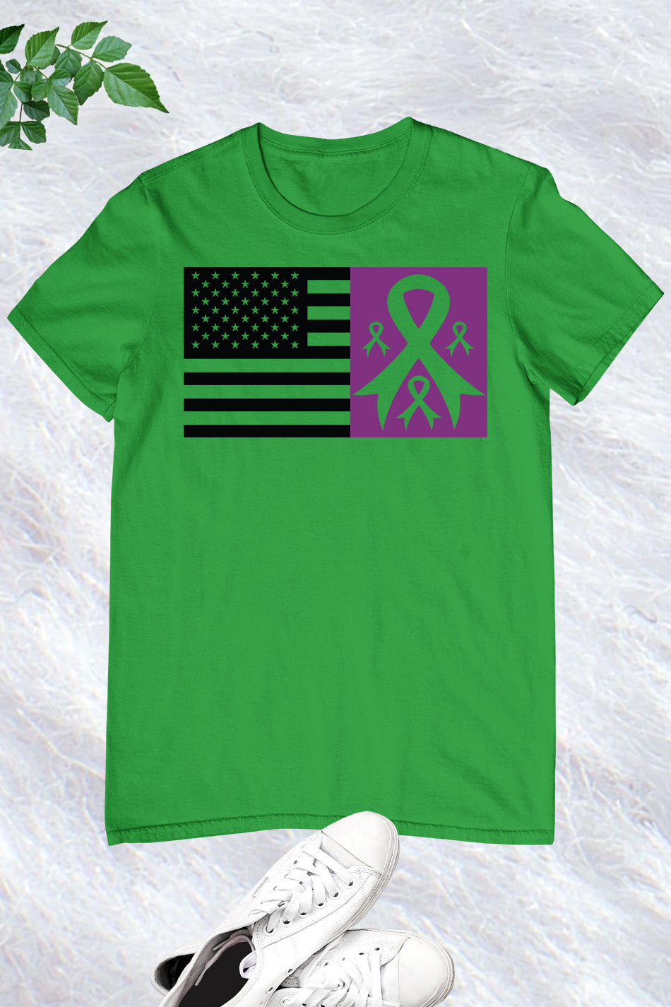 Alzheimer's Awareness American Flag T Shirts