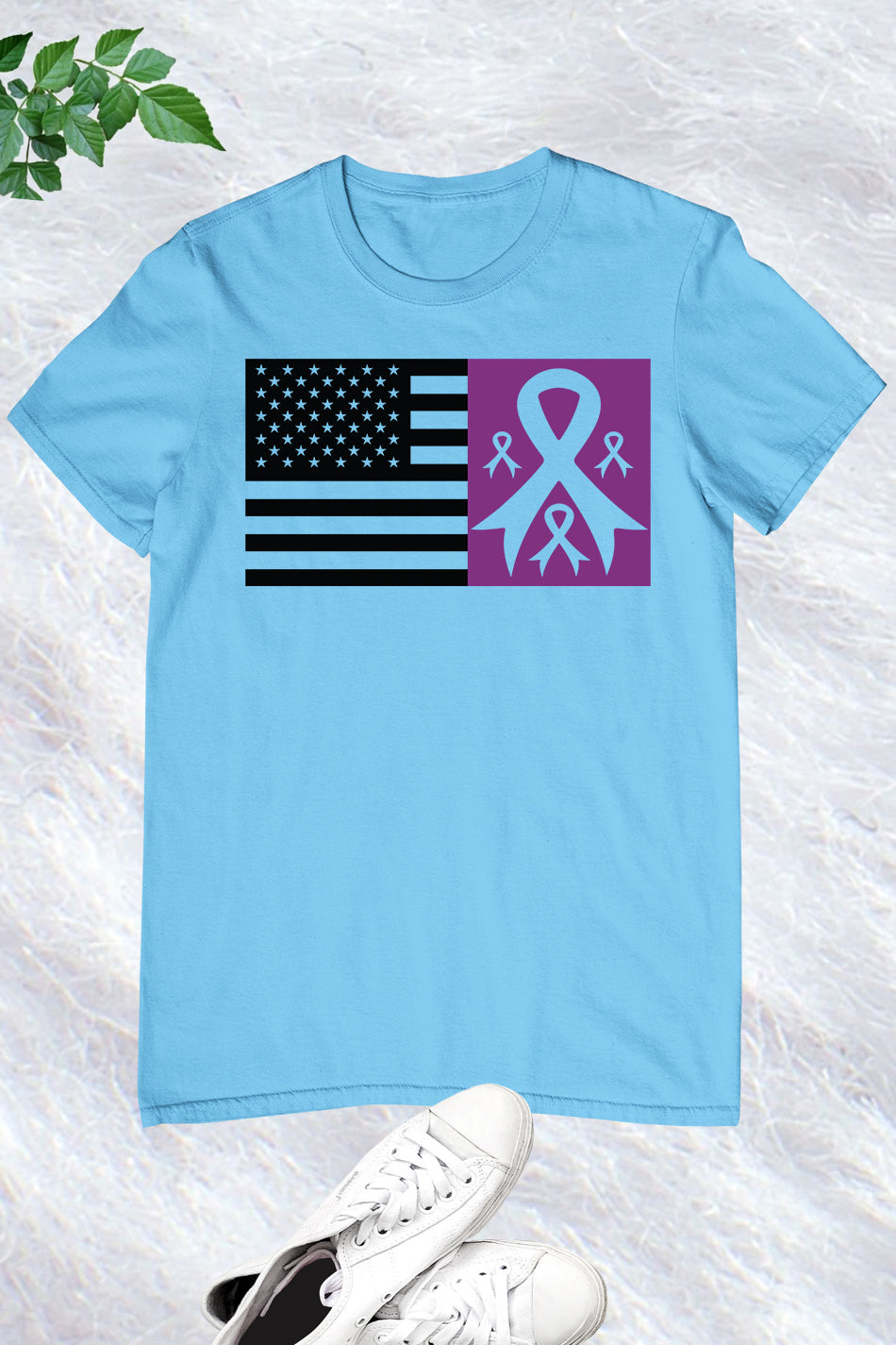 Alzheimer's Awareness American Flag T Shirts