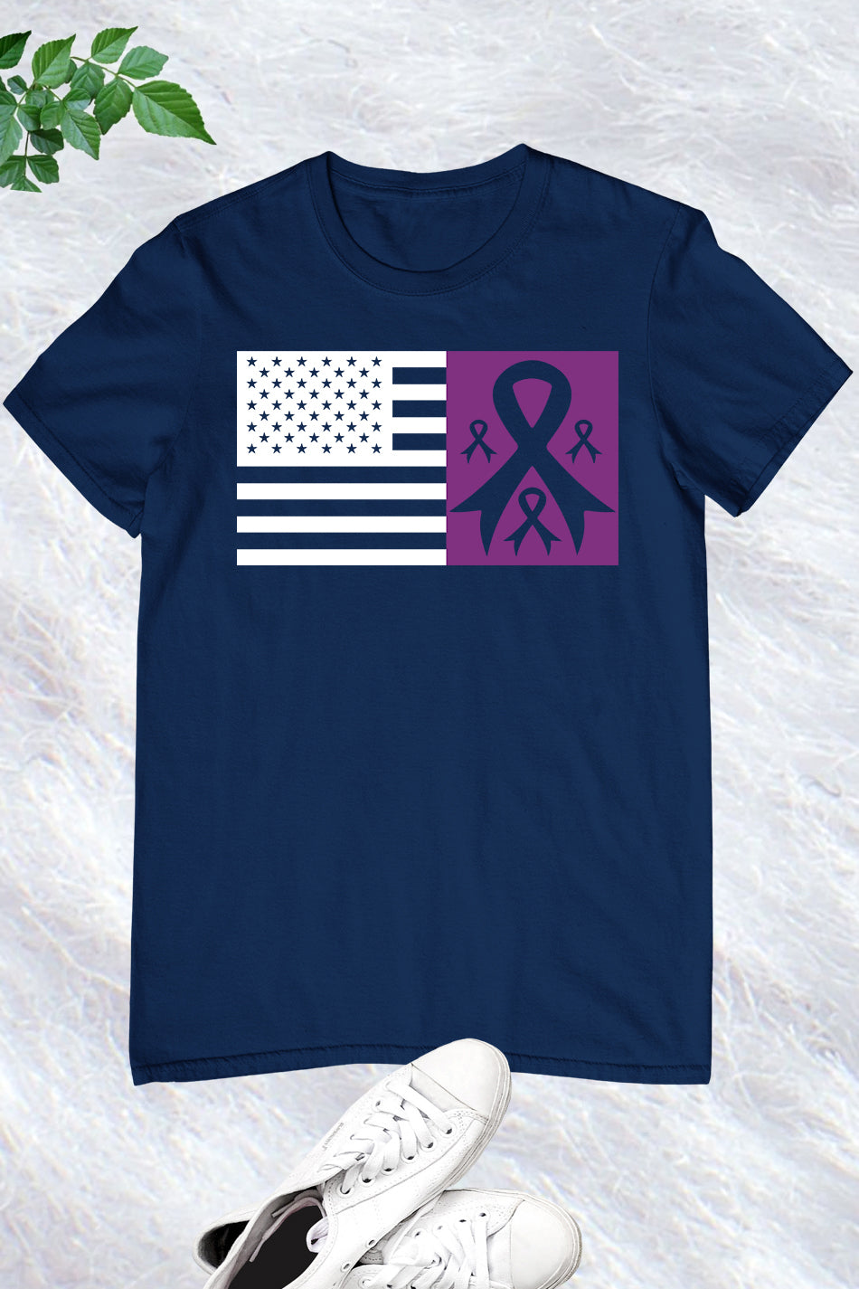 Alzheimer's Awareness American Flag T Shirts