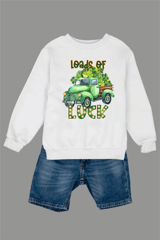 Loads of Luck Kids St Patricks Day Sweatshirt