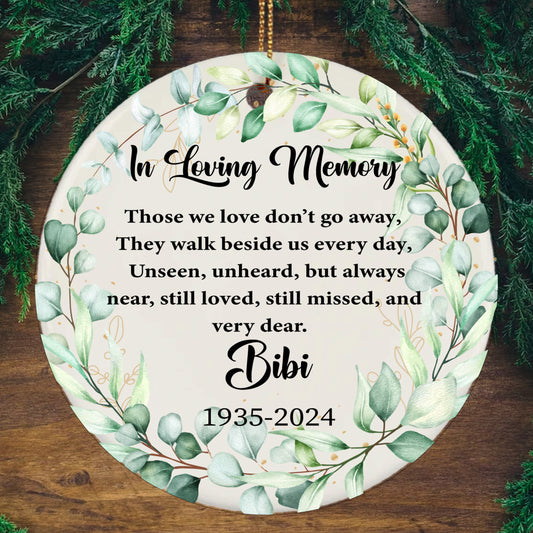 Personalized Memorial Christmas Custom In Loving Memory Ornament