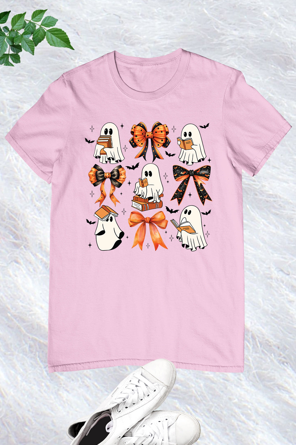 Halloween Cute Ghost Coquette Pink Bow Shirt