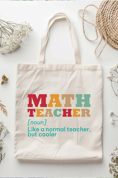 Math Teacher Tote Bag and Cooler