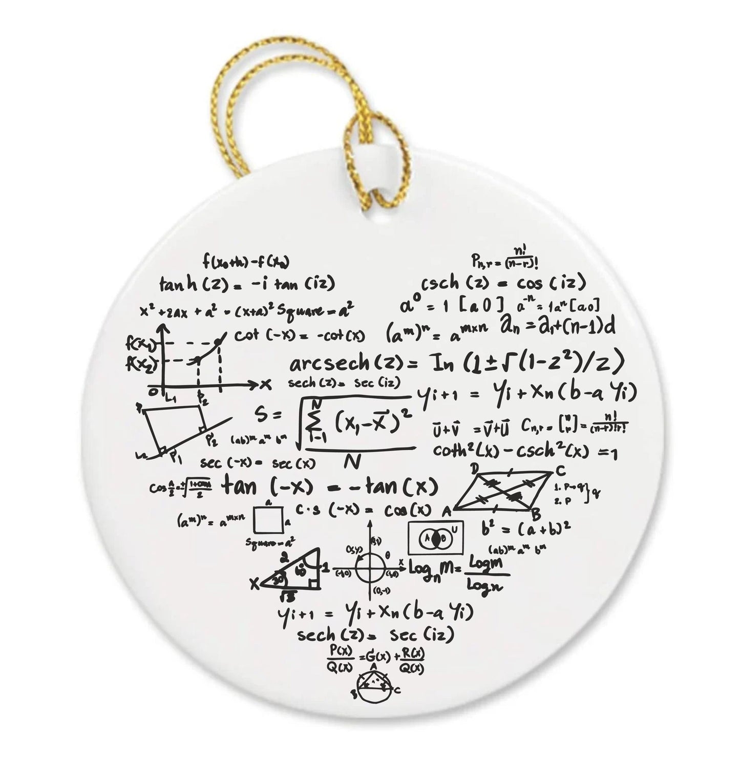 Personalized Math Teacher Canvas Custom Teacher Appreciation Thank You Ornament