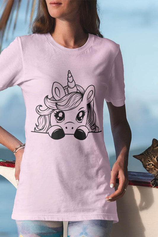 Peeking Baby Unicorn Shirt