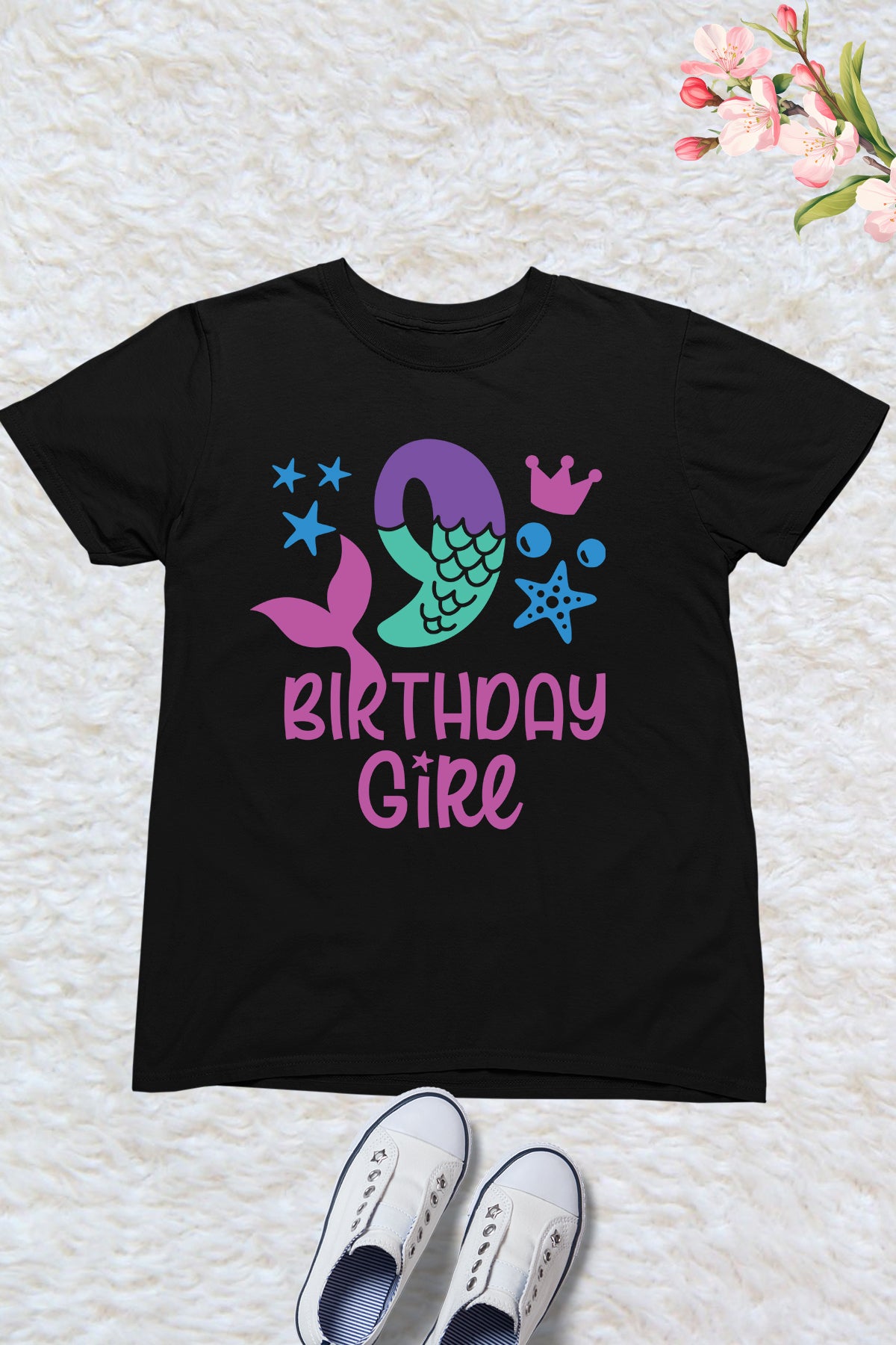 9th Birthday Mermaid Gift Tees