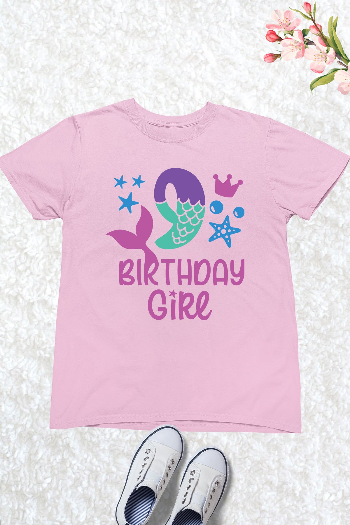 9th Birthday Mermaid Gift Tees