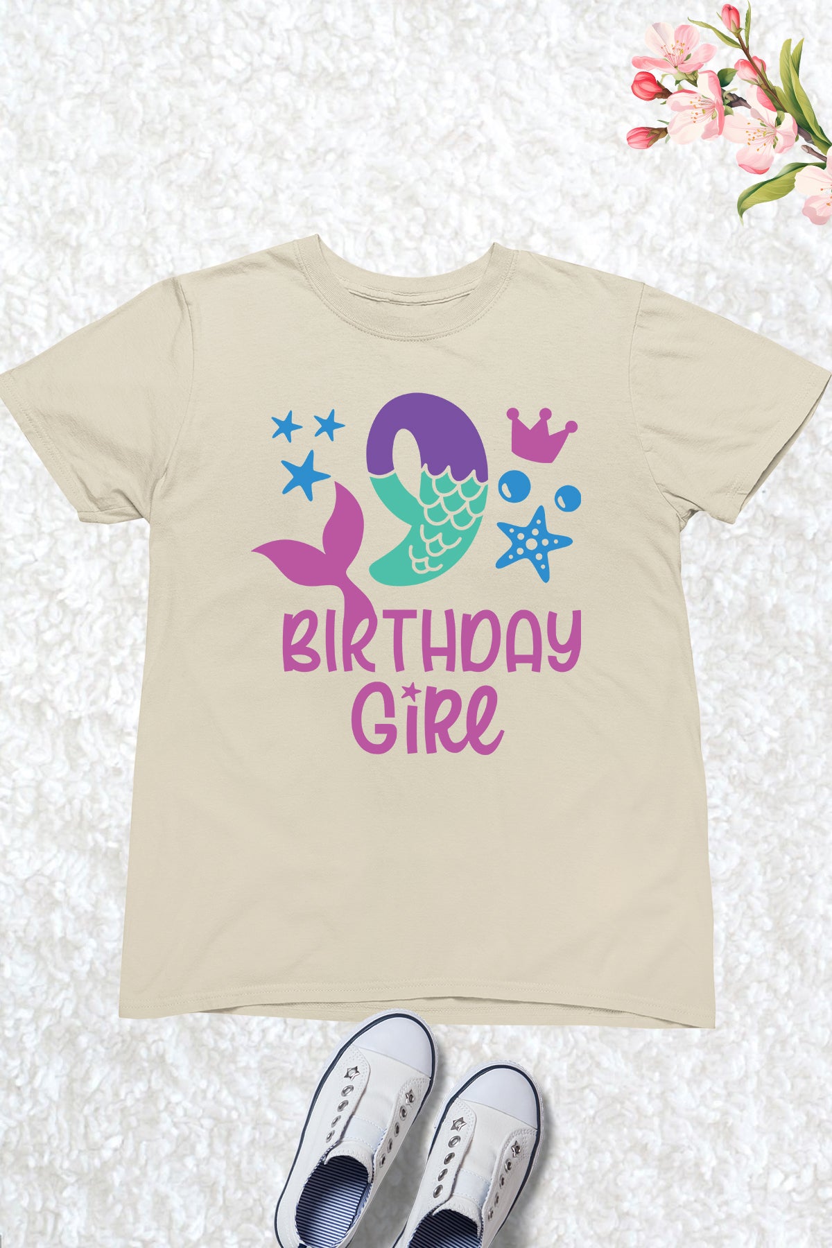 9th Birthday Mermaid Gift Tees