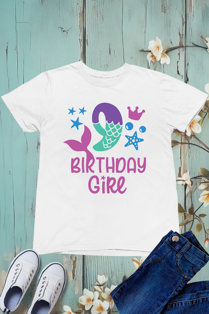 9th Birthday Mermaid Gift Tees