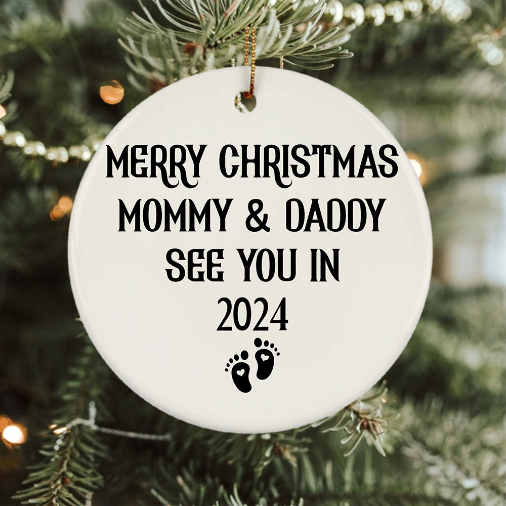 Personalized Merry Christmas See You In 2024 Bible Verse Ornament