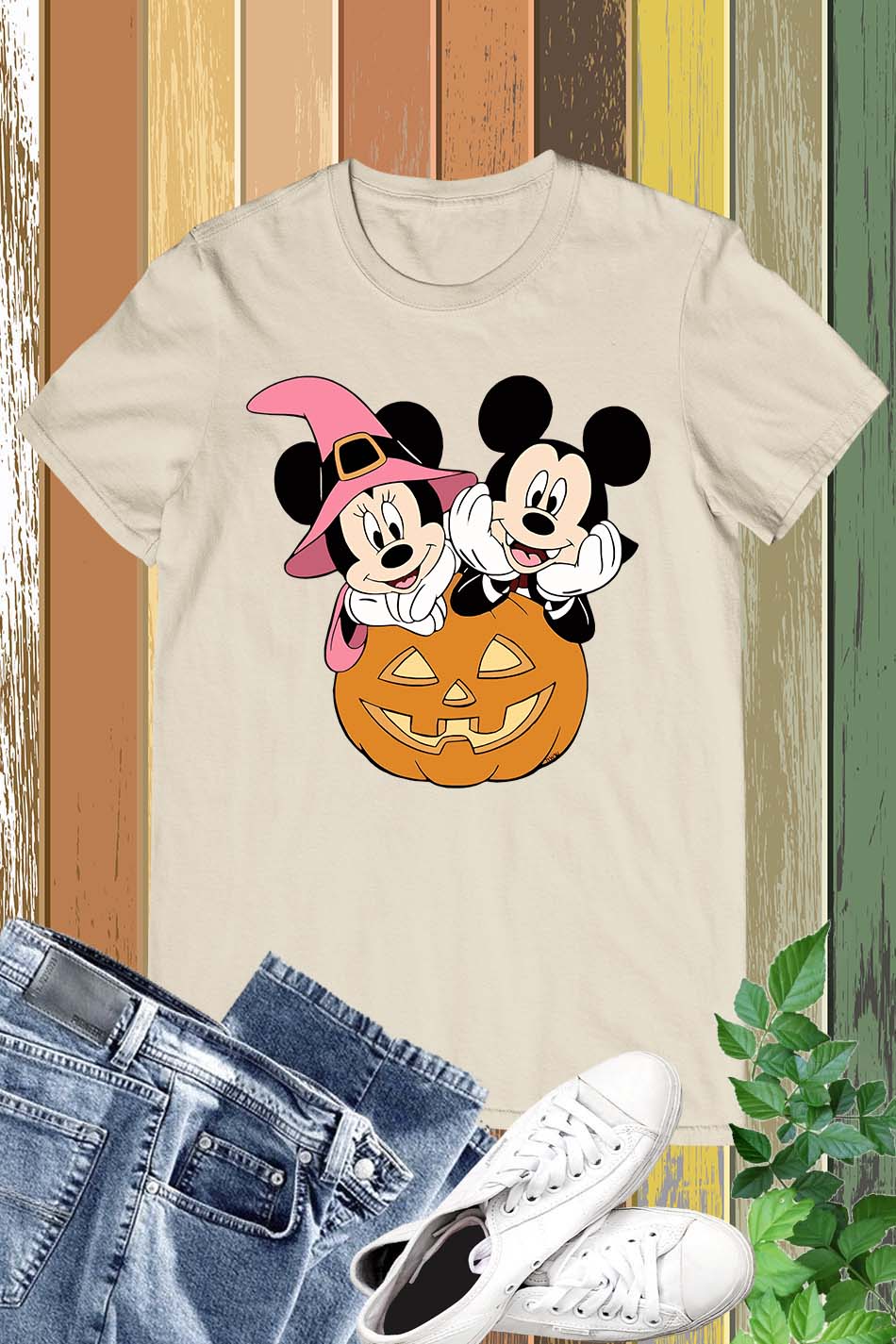 Retro Mickey Minnie Pumpkin Halloween Shirt