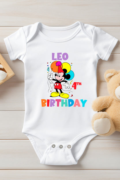 Custom Mickey Mouse Birthday Boy Shirt