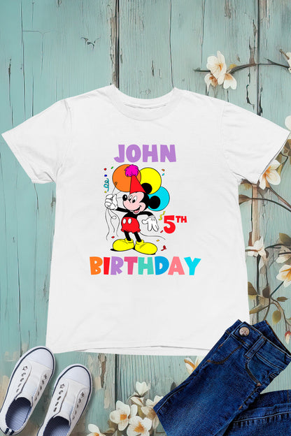 Custom Mickey Mouse Birthday Boy Shirt