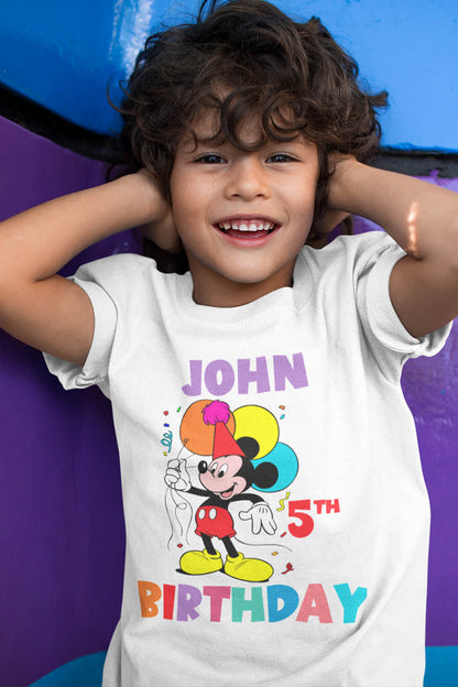 Custom Mickey Mouse Birthday Boy Shirt