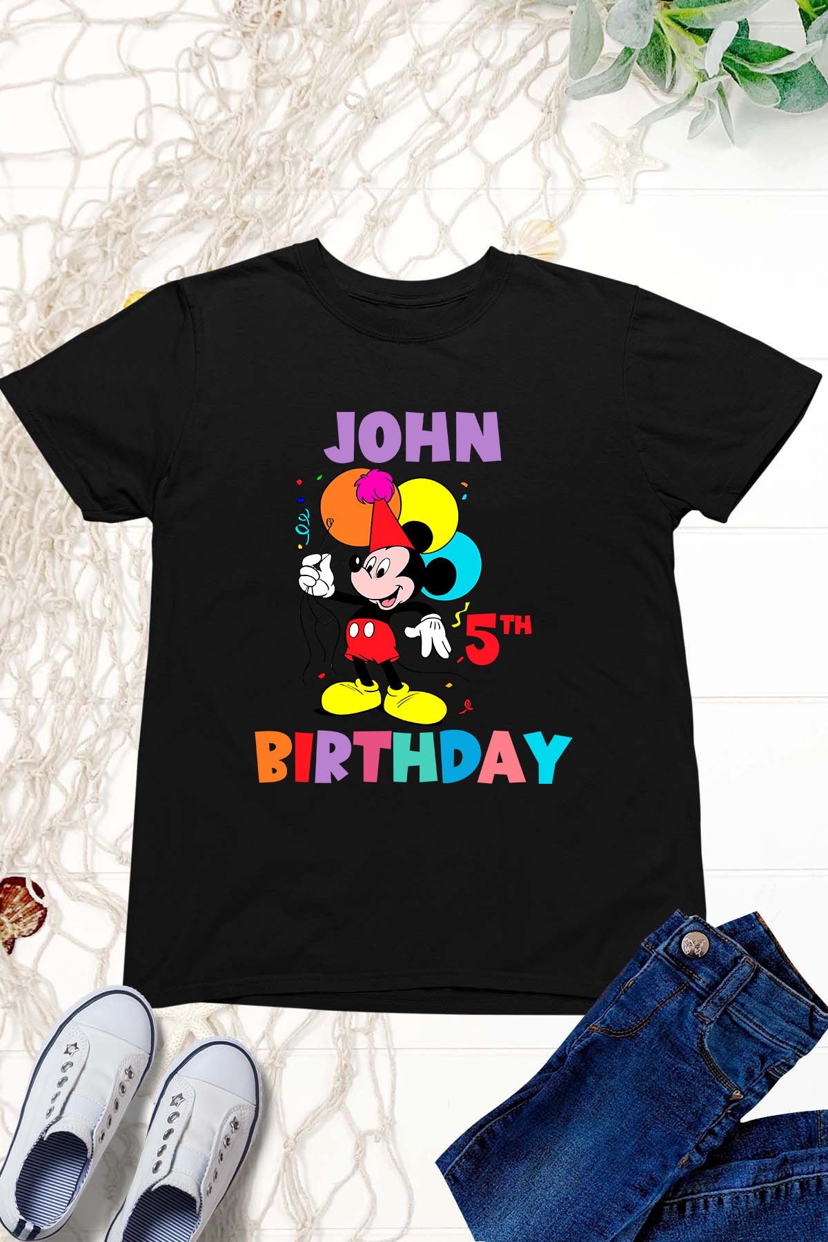 Custom Mickey Mouse Birthday Boy Shirt